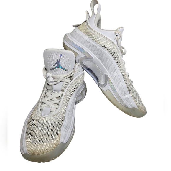 Nike Air Jordan XXXVI 36 Low Pure Money Mens Sz 9.5White Silver DH0833-101
